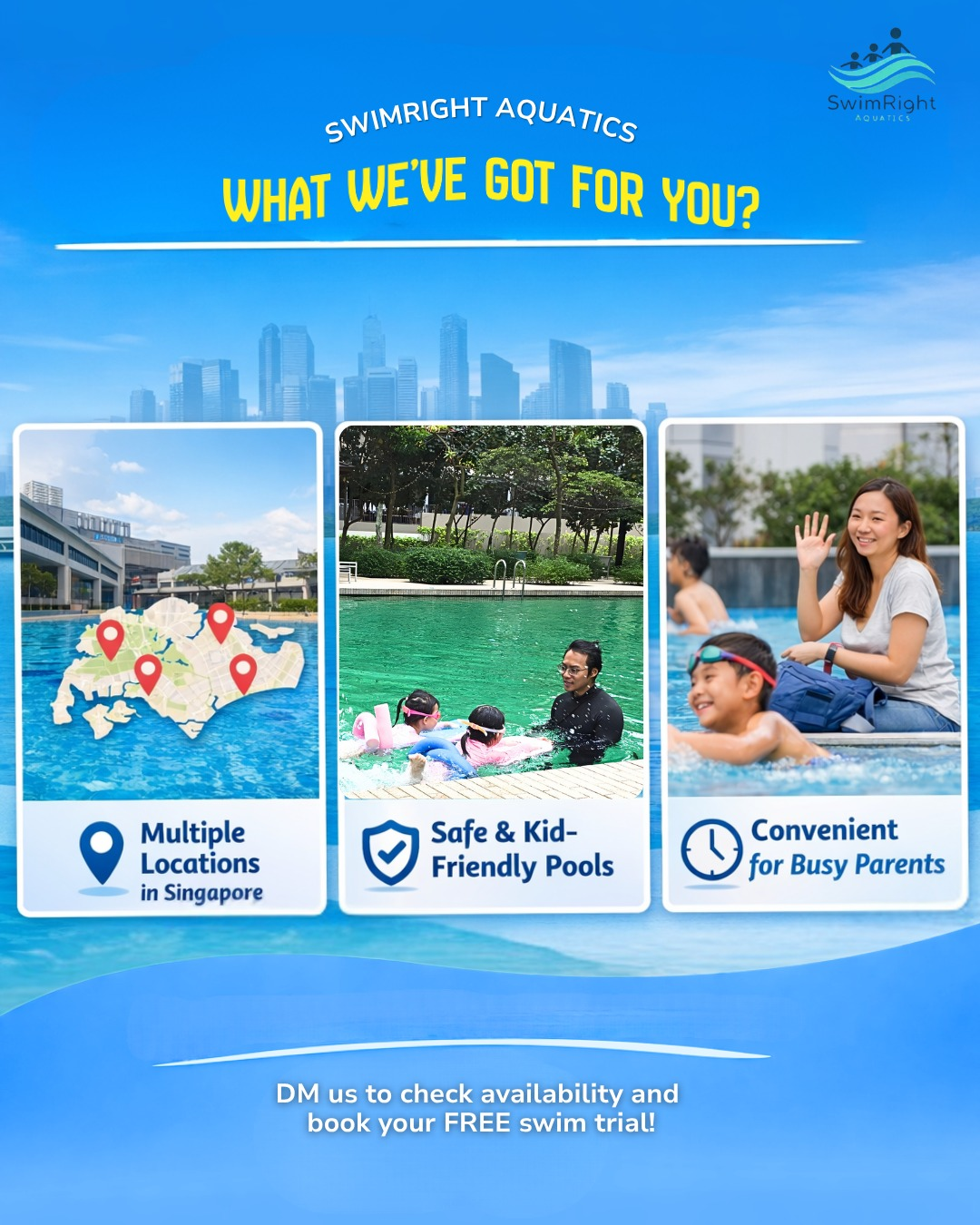 Swimming programmes for every age poster by SwimRight Aquatics
